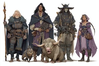 design custom dnd party portraits and group art