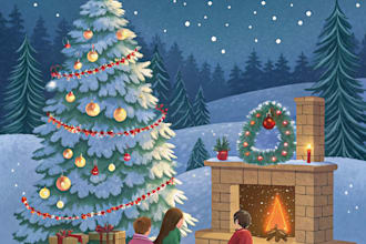 draw any christmas illustration in my style