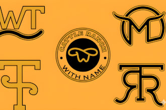 design cattle brand, ranch and western style creation cattle logo