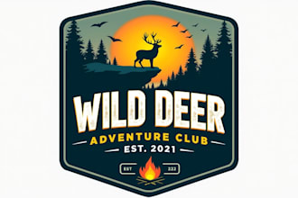 make eye catching wild deer logo just in 12 hours
