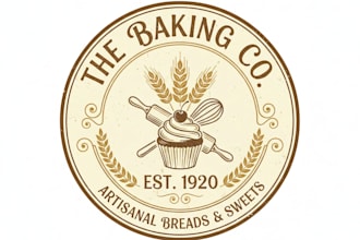 design a vintage bakery logo with timeless charm