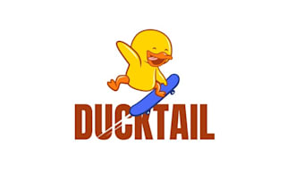 design cartoon duck dj artist branding logo