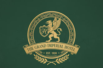 design a vintage luxury hotel logo with timeless elegance