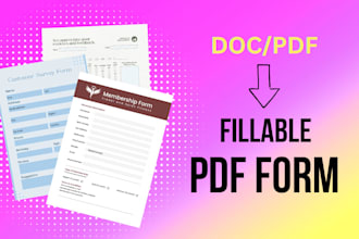 convert documents to fillable PDF form