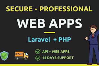develop custom laravel PHP web applications