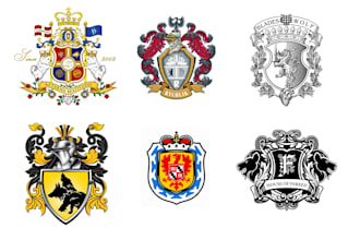 design luxury heraldic coat of arms logo