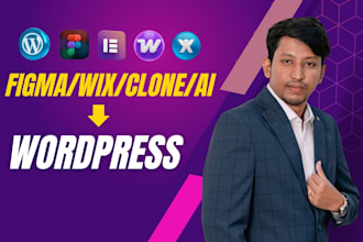 covert figma to wordpress, figma to elementor, wix to wordpress or clone website