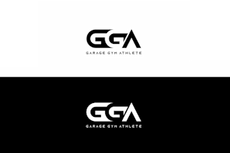 create simple garage gym athlete logo