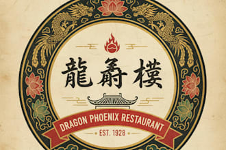 design a unique chinese restaurant logo for your brand