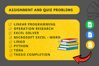 do linear programming,operation research,industrial engineering project