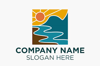 make unique river national park logo with unlimited revisions
