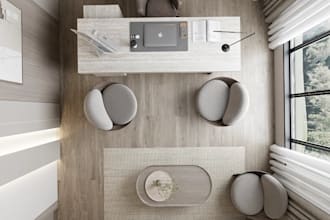redesign office interior suite, travel office render,cozy cooperate office model