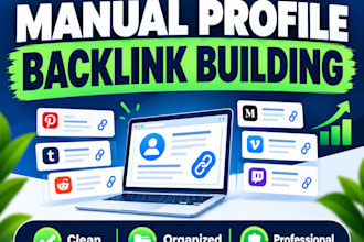 create high quality manual profile backlinks for SEO