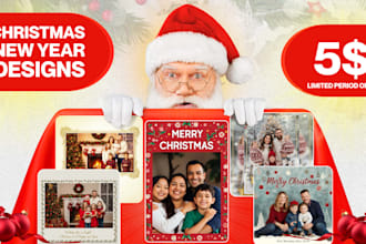 design professional christmas card, new year, holiday flyers