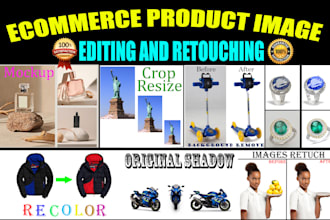 do ecommerce product image editing and retouching, mockup, and manipulation