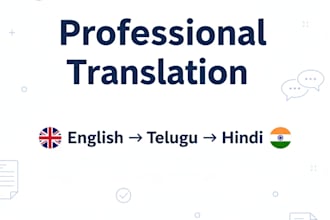 translate between english, telugu, and hindi accurately and fast