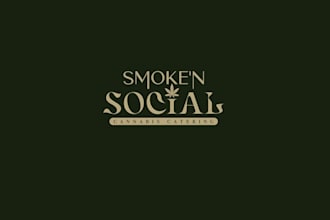 design exclusive cannabis catering events company logo