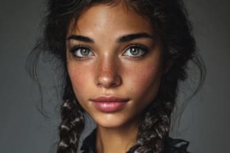 create realistic digital portrait illustration