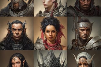paint a realistic or fantasy portrait