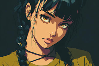 draw an anime portrait in my style