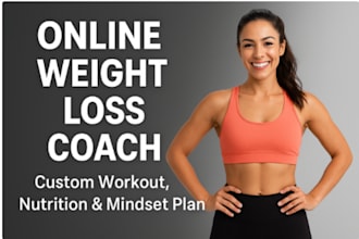 online weight loss coach, custom workout, nutrition and mindset plan