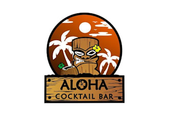 design high quality aloha cocktail bar logo