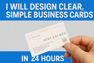 create a clean, modern, and professional business card design tailored to