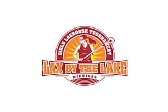 design awesome lake girls lacrosse event logo