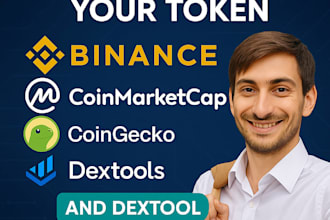 list and verify your token on binance, coinmarketcap, coingecko and dextool