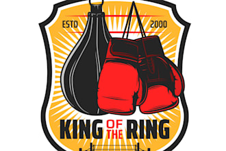 create beautiful boxing logo with unlimited revision