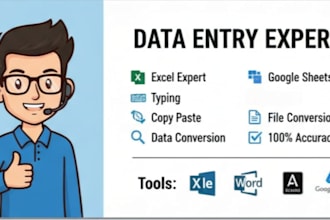 perform data entry, copy paste, and web research perfectly
