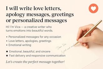 write personalized heartfelt messages,for any occasion