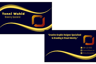 design modern print ready business cards and matching logo identity