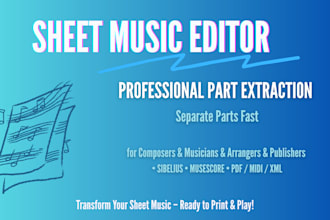 extract professional instrument or vocal parts from your full score