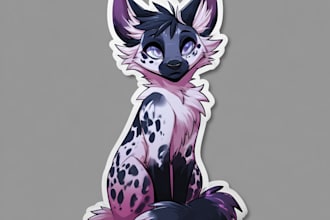draw pack of furry telegram stickers, nsfw stickers, discord animated stickers