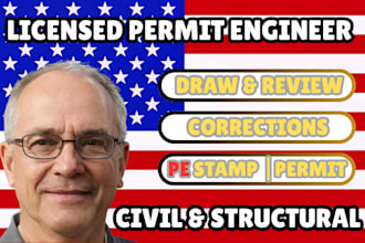 do permit drawing with licensed pe stamp for california florida texas alabama