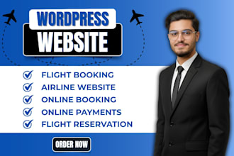 create a flight booking and airline website in wordpress
