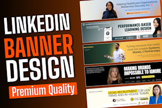 design premium linkedin banner and infographic