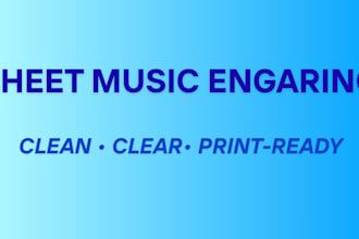 engrave full score, orchestral or large sheet music project