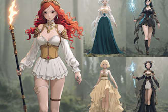 design fantasy anime style and concept art