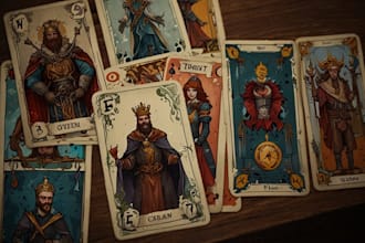 draw card game, card game design, illustration, tarot, card game art, board game