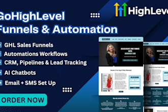 build gohighlevel funnel and automations workflow builds