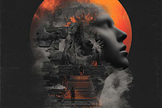 design stunning anime album cover art