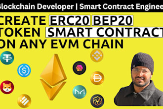 create erc20 bep20 token and smart contract on any evm chain