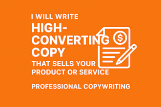 write high converting copy that sells your product or service