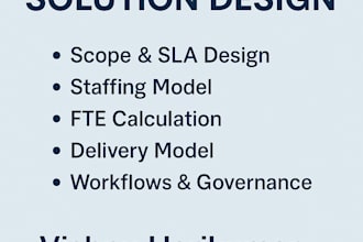 design a full IT service desk solution with staffing, slas and delivery model