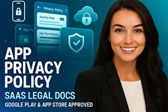 write custom privacy policy and terms of service for your app, saas