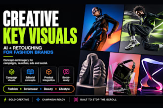 create creative campaign key visuals for your fashion or lifestyle brand