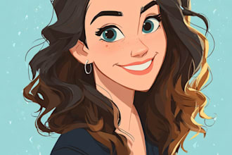 draw your portrait in charming disney animation style
