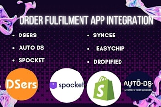 integrate shopify dropshipping apps dsers, spocket, autods for fast fulfillment